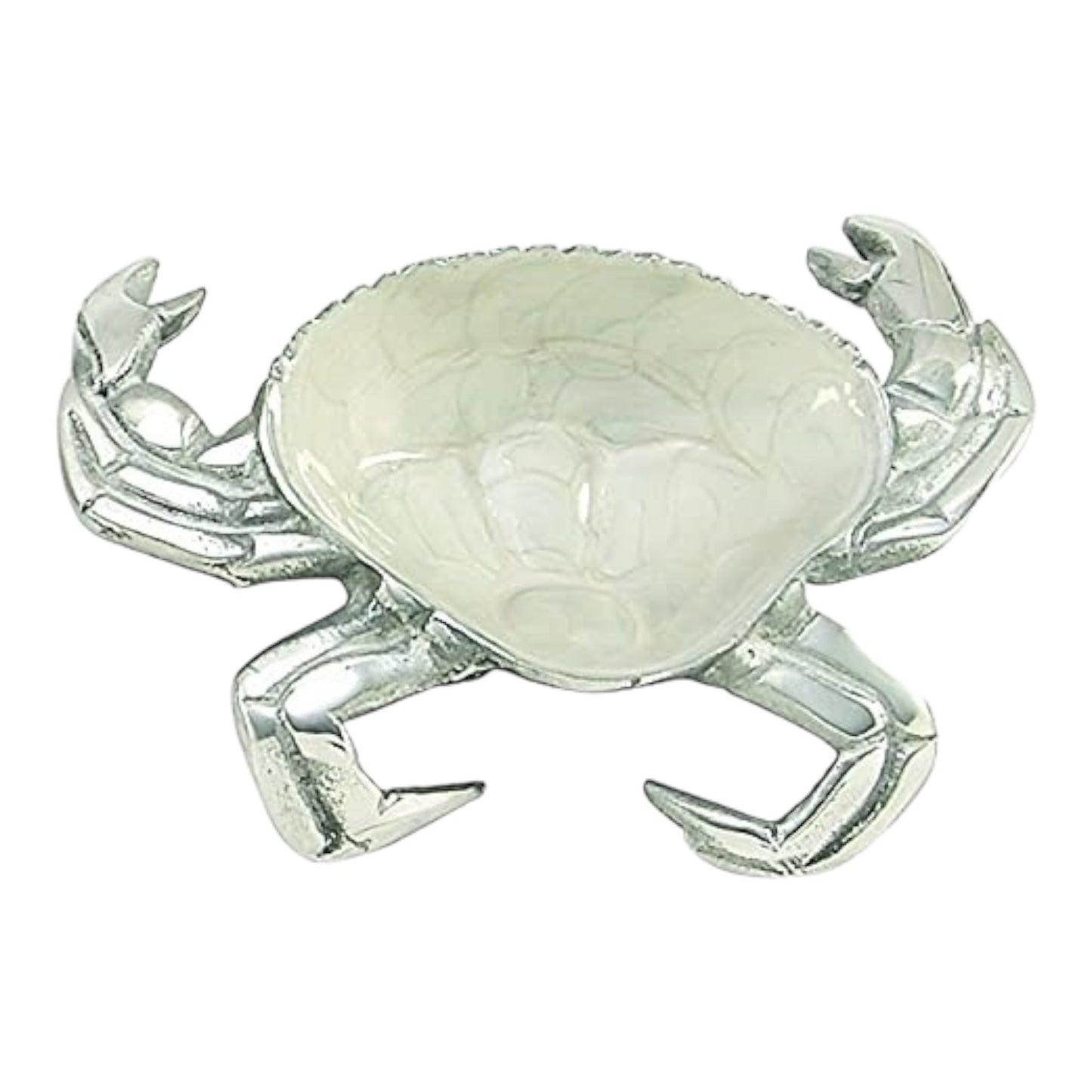 Small Aluminum White Enamel Crab Bowl