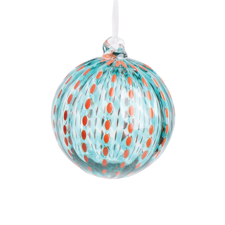 Glass Blue/Teal Orb Ornament (B2C)