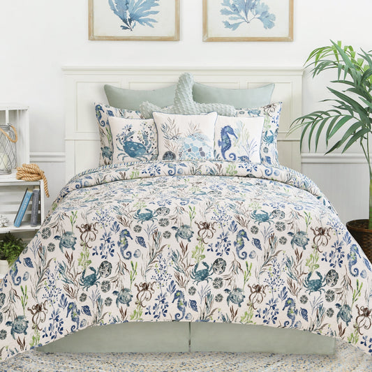 Turtle Bay Full/Queen  Quilt Set (CF)