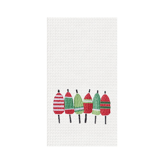 Christmas Buoys Christmas Waffle Weave Kitchen Towel 18x27 (CF)