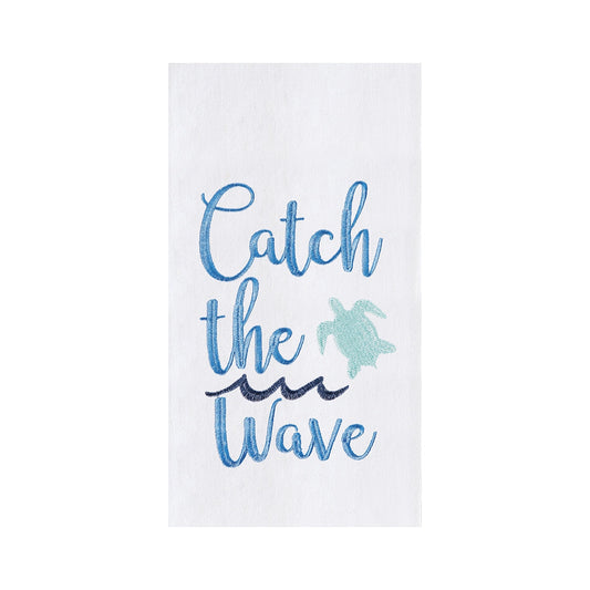 Catch the Wave Flour Sack Kitchen Towel 18x27" (CF)