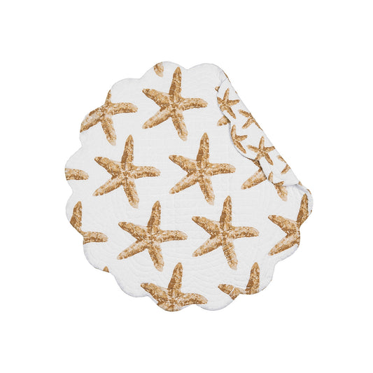 Sandbridge Stars Round Quilted Placemat (CF)