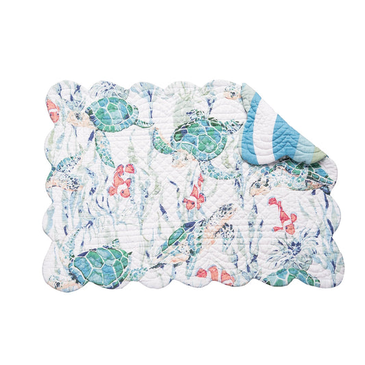 Sea Turtle Cove Rectangle Quilted Placemat (CF)