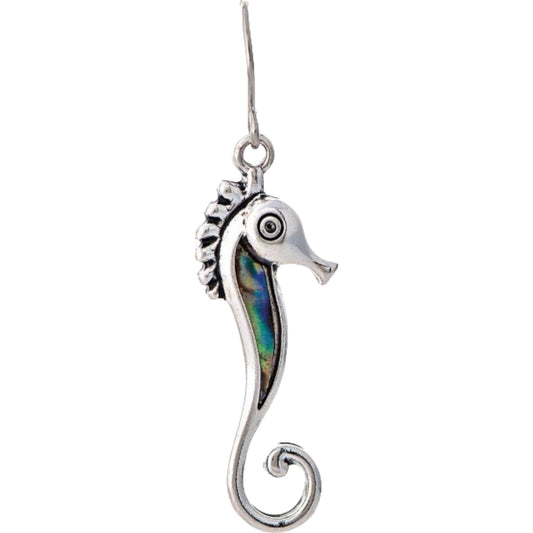 Abalone Inlay Seahorse Earrings (RJC)