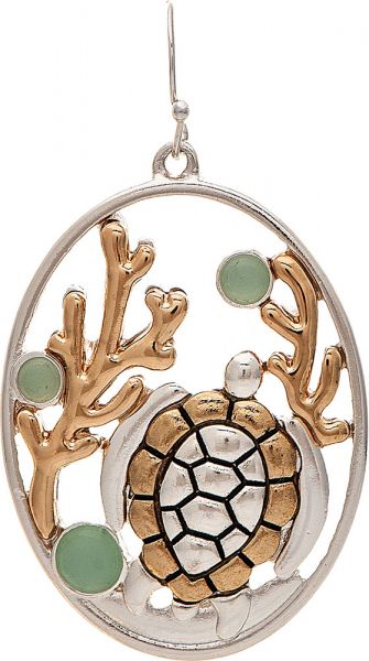 Turtle Scene Earrings (RJC)