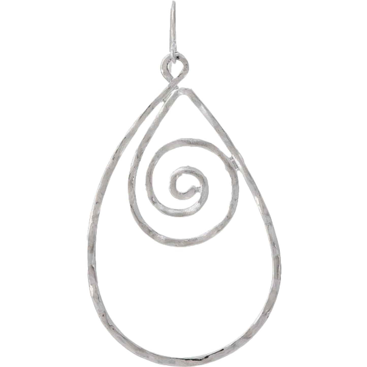 Silver Hammered Swirls Earrings (RJC)