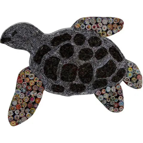 Sea Turtle Wall Decor 15x20 Handmade from Recyled Magazines (TUPC)