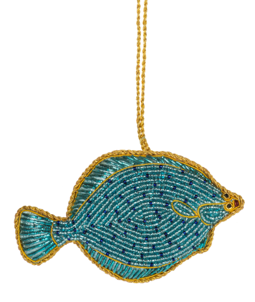 Ornament - Fabric/Bead Tropical Fish 5" (GMC)