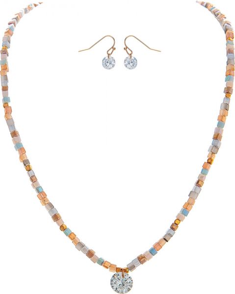 Shimmery Beads Necklace Set (RJC)