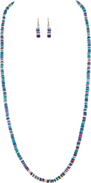 Multi-Color Discs Necklace Set (RJC)