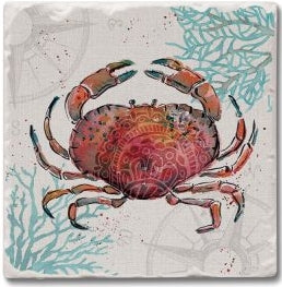 Ocean Creatures - Crab Absorbent Coaster (CGL)