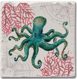 Ocean Creatures - Octopus Absorbent Coaster (CGL)