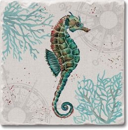 Ocean Creatures - Seahorse Absorbent Coaster (CGL)