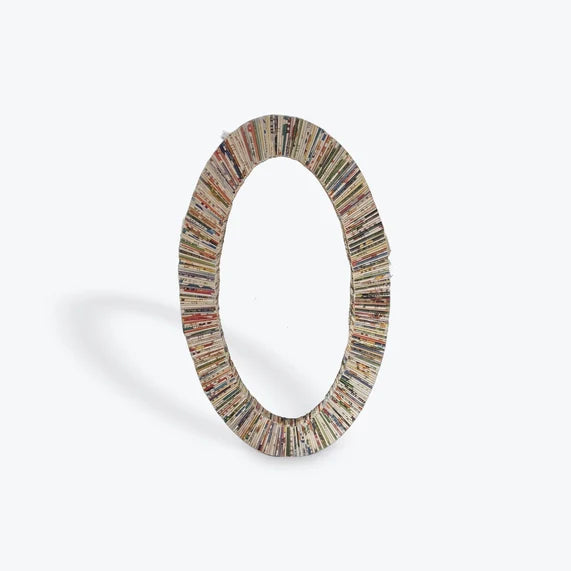 Oval Mirror Handmade from Recyled Magazines (TUPC)