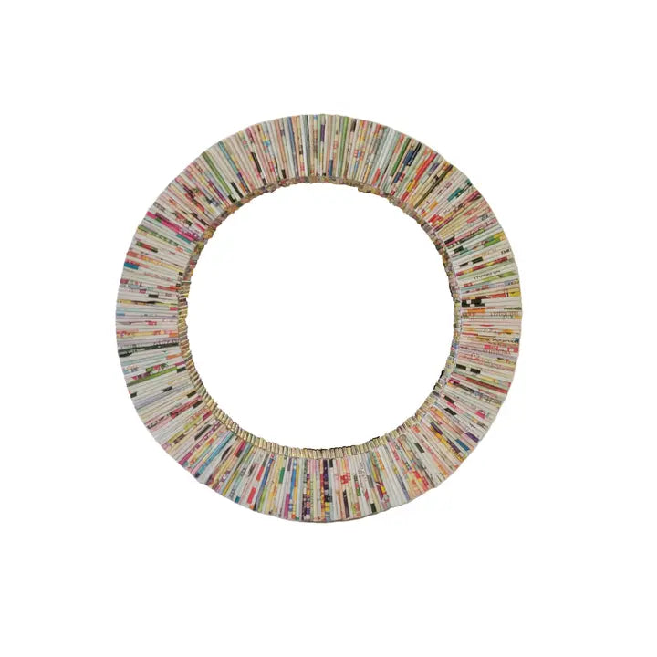 Round Mirror Handmade from Recyled Magazines (TUPC)