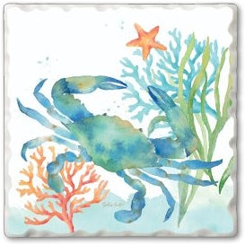 Underwater Scean - Crab Absorbent Coaster (CGL)