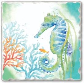 Underwater Scean - Seahorse Absorbent Coaster (CGL)