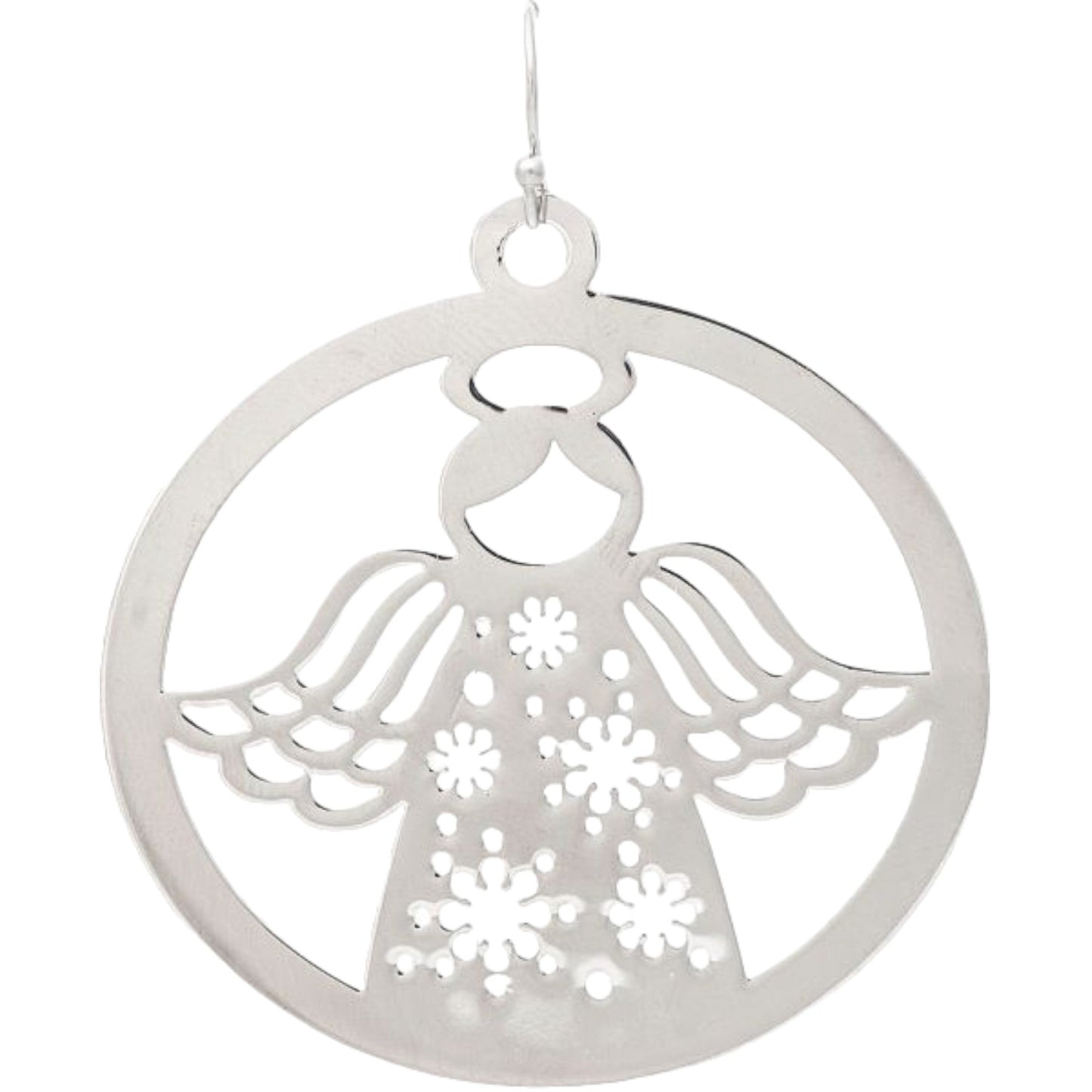 Silver Angel Earrings Christmas (RJC)