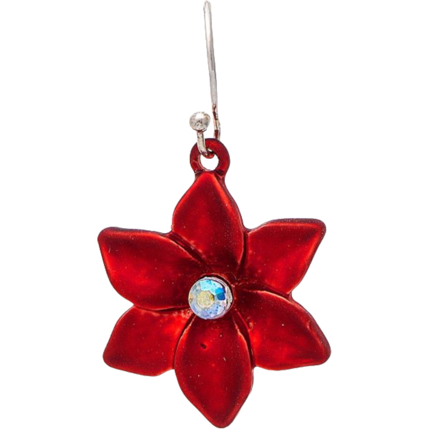 Poinsettia Earrings Christmas (RJC)